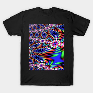 Colourful Flowers Perspective Pattern T-Shirt